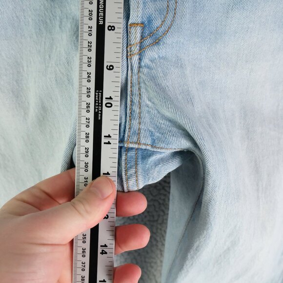 Levis 501S Jeans Womens 29 28L Blue Light Wash Straight Leg Button Fly - Picture 8 of 13